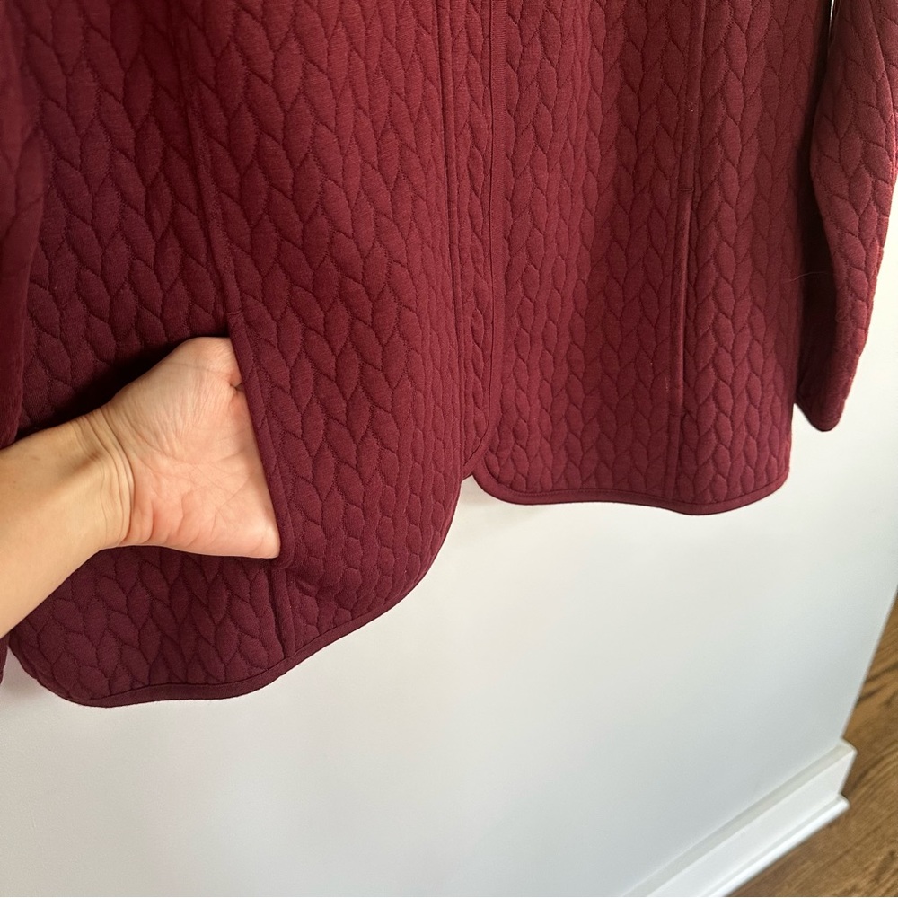 Isaac Mizrahi Live Knit Jacket Stunner w/ Snaps, Size 1X - Picture 8 of 14